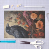 Donker  Bloemen Raven Decoupage Tissuepapier (Craft)
