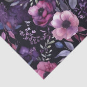 Donker Bloemen Roze & Paarse Anemone Decoupage Tissuepapier (Detail)