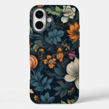 Donker  Bloemen Stoere iPhone 16 Plus Hoesje