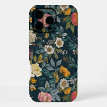 Donker Bloemen Stoere iPhone 16 Pro Max Hoesje