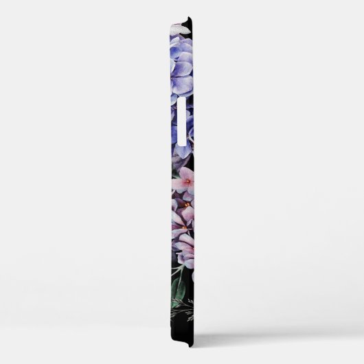 Donker Bloemen Waterverf Naadloos Ontwerp Case-Mate iPhone Case (Achterkant / Rechts)