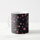 Donker Bloemig Droompatroon Koffiemok (Voorkant links)
