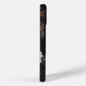 Donker bloemmonogram Case-Mate iPhone case (Achterkant / Rechts)