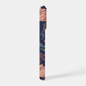 Donker Bloemmotief Tulp Patroon Hoesje iPhone Hoesje (Rechterkant)