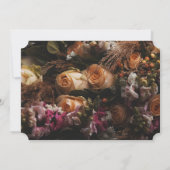 Donker  bloemuitnodiging kaart (Achterkant)