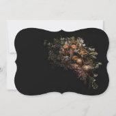 Donker  bloemuitnodiging kaart (Achterkant)