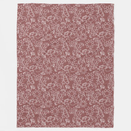 Donker Blush Roze Whimsical Bloemensherpa Deken
