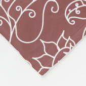 Donker Blush Roze Whimsical Bloemensherpa Deken (Hoek)