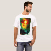 donker bos angstaanjagend hoge spanning t-shirt (Voorkant volledig)