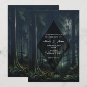 Donker bos bij schemerhuwelijk kaart (Voorkant / Achterkant)