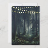 Donker bos bij Twilight Rustic Lights Sweet 16 Kaart (Achterkant)