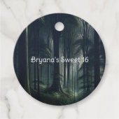Donker bos bij Twilight Sweet 16 Bedankjes Labels (Voorkant)