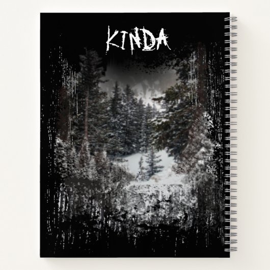 Donker bos | Bosbomen Snowy Notitieboek (Achterkant)