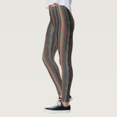 Donker bos bosland strepenontwerp leggings (Links)