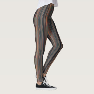 Donker bos bosland strepenontwerp leggings