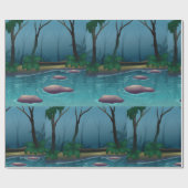 Donker bos cadeaupapier (Vlak)