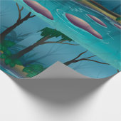 Donker bos cadeaupapier