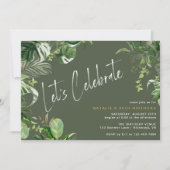 Donker bos groen tropisch thema elke leeftijd verj kaart (Voorkant)