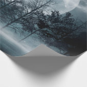 Donker bos. Grote donkere scène met bomen, grote m Cadeaupapier (Hoek)