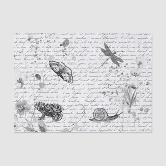 Donker bos Kikker Vloeibare bloem ontkoppelen Tissuepapier (Voorkant)