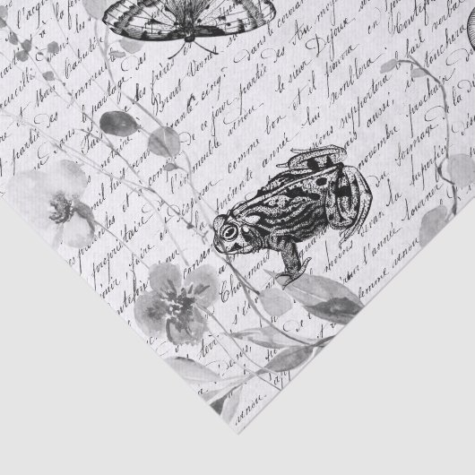 Donker bos Kikker Vloeibare bloem ontkoppelen Tissuepapier (Detail)