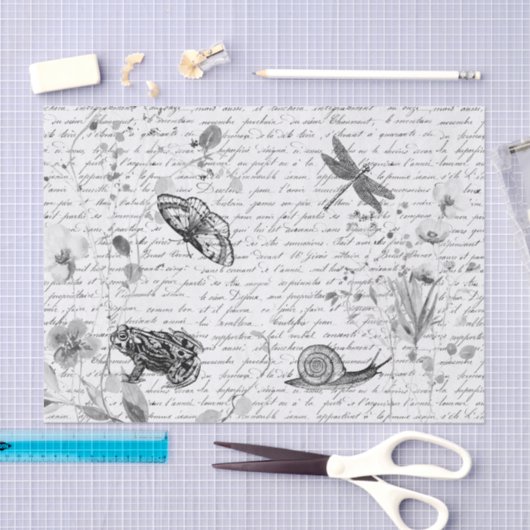 Donker bos Kikker Vloeibare bloem ontkoppelen Tissuepapier (Craft)