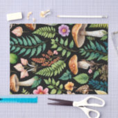 Donker bos Paddestoel Woodland Patroon Tissuepapier (Craft)