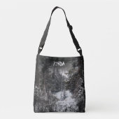 Donker bos | Snowy Forest Canvas tas (Achterkant)