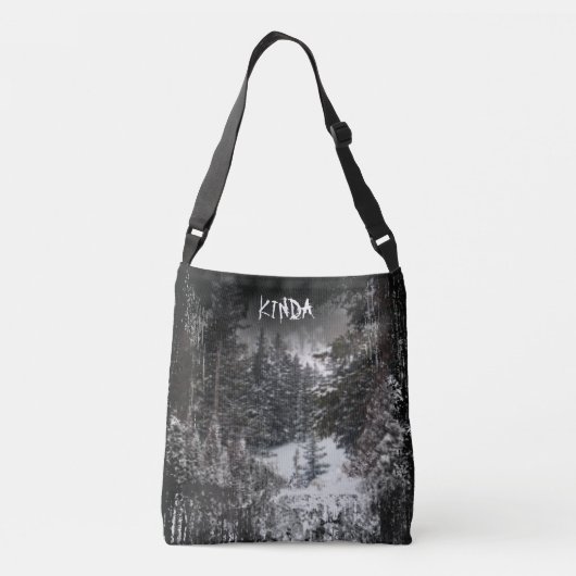 Donker bos | Snowy Forest Canvas tas (Achterkant)