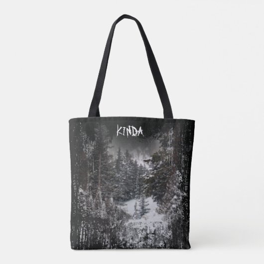 Donker bos | Snowy Forest Canvas tas (Achterkant)