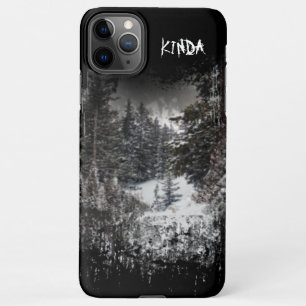 Donker bos Snowy Forest Phone Case iPhone 11Pro Max Hoesje