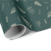 Donker bos | Winter Laurel Pattern Cadeaupapier (Rol Hoek)
