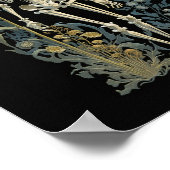 Donker botanisch skelet | gotische anatomie poster (Hoek)