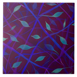 Donker Botanische Bourgondische juweel Bladerdek A Tegeltje