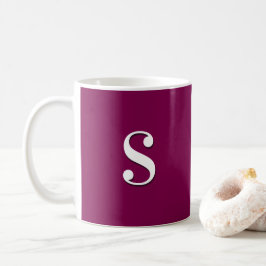 Donker Bourgondi Eenvoudig Elegant Gegraveerde Ini Koffiemok