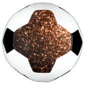 Donker brons faux glitter sprankelt bling voetbal (Gedraaid)