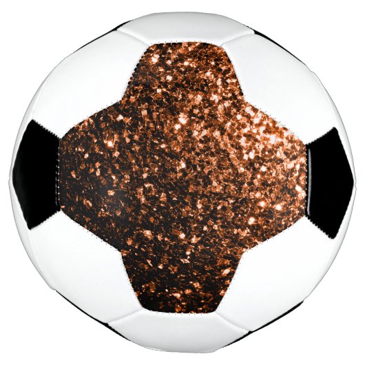 Donker brons faux glitter sprankelt bling voetbal (Gedraaid)