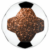 Donker brons faux glitter sprankelt bling voetbal (Voorkant)