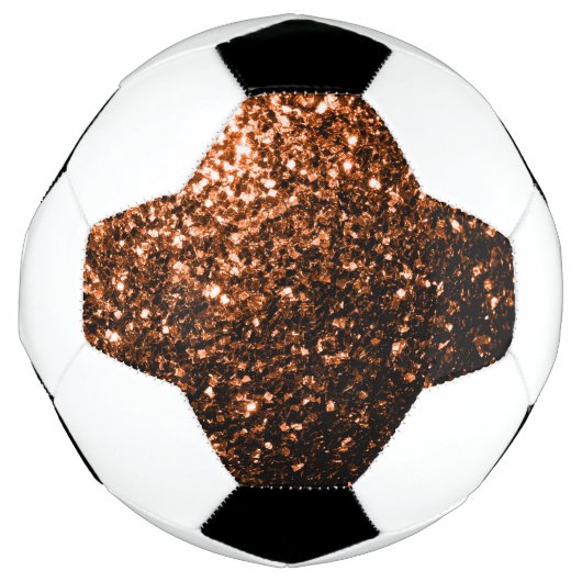 Donker brons faux glitter sprankelt bling voetbal (Voorkant)