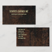 Donker bruin gesneden leder Kijk Visitekaartje (Voorkant / Achterkant)