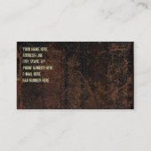 Donker bruin gesneden leder Kijk Visitekaartje (Achterkant)