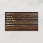 Donker bruin hout Visitekaartje (Achterkant)