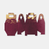Donker Burgundy en Goud Bedankdoosjes (Uitgevouwen)