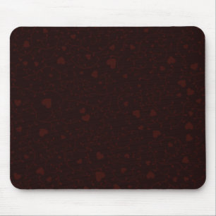 Donker Burgundyrood Romantisch Hartpatroon Muismat