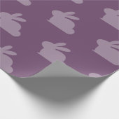 Donker Byzantium Paasbunny Wrapping Paper Cadeaupapier (Hoek)
