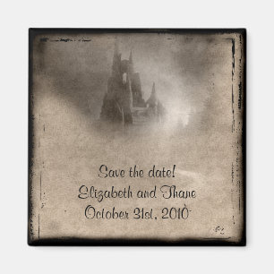 donker Castle Gothic Save the Date Magneet