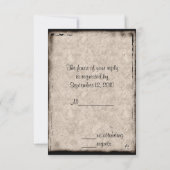 donker Castle Gothic Wedding RSVP Kaartje (Achterkant)