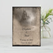  donker Castle Gothic Wedding Save The Date (Staand voorkant)