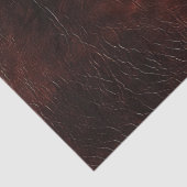Donker chocolade bruin leer tissuepapier (Detail)