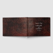 Donker Chocolade Bruin Western Faux Leather Gastenboek (Volledig)